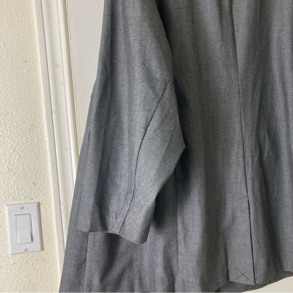 Torrid Studio Luxe Long Line Gray Button Front Blazer Size 6 - Picture 8 of 16